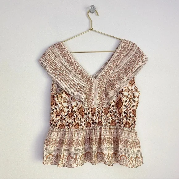 Rachel Zoe Floral Smocked Peplum Top - Picture 14 of 15